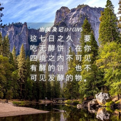 Picture 04 - 出 埃 及 记 13:7 CUVS - 这 七 日 之 久 ， 要 吃 无 酵 饼 ； - Bible Verse Picture