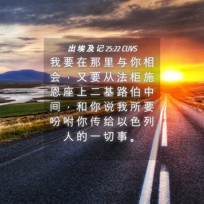 Picture 04 - 出 埃 及 记 25:22 CUVS - 我 要 在 那 里 与 你 相 会 ， 又 要 - Bible Verse Picture