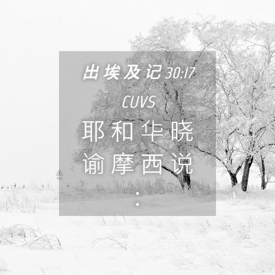 Picture 04 - 出 埃 及 记 30:17 CUVS - 耶 和 华 晓 谕 摩 西 说 - Bible Verse Picture
