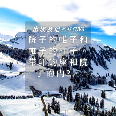 Picture 04 - 出 埃 及 记 35:17 CUVS - 院 子 的 帷 子 和 帷 子 的 柱 子 ， - Bible Verse Picture