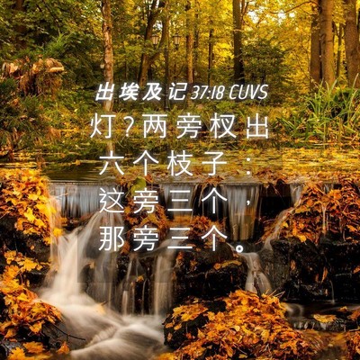 Picture 04 - 出 埃 及 记 37:18 CUVS - 灯 ? 两 旁 杈 出 六 个 枝 子 ： 这 旁 - Bible Verse Picture