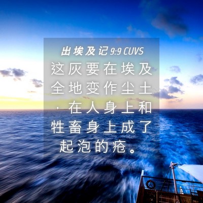 Picture 04 - 出 埃 及 记 9:9 CUVS - 这 灰 要 在 埃 及 全 地 变 作 尘 土 - Bible Verse Picture