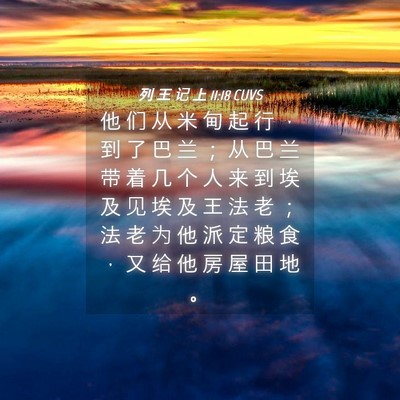 Picture 04 - 列 王 记 上 11:18 CUVS - 他 们 从 米 甸 起 行 ， 到 了 巴 兰 - Bible Verse Picture