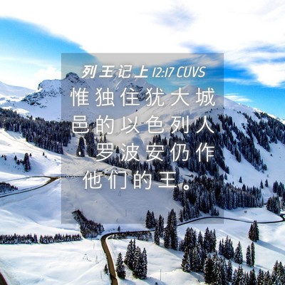 Picture 04 - 列 王 记 上 12:17 CUVS - 惟 独 住 犹 大 城 邑 的 以 色 列 人 - Bible Verse Picture
