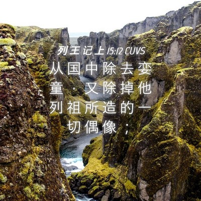 Picture 04 - 列 王 记 上 15:12 CUVS - 从 国 中 除 去 娈 童 ， 又 除 掉 他 - Bible Verse Picture