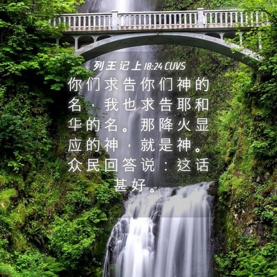 Picture 04 - 列 王 记 上 18:24 CUVS - 你 们 求 告 你 们 神 的 名 ， 我 也 - Bible Verse Picture