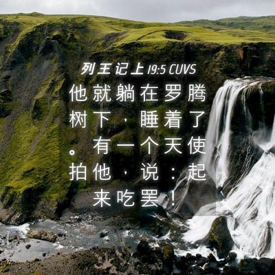 Picture 04 - 列 王 记 上 19:5 CUVS - 他 就 躺 在 罗 腾 树 下 ， 睡 着 了 - Bible Verse Picture