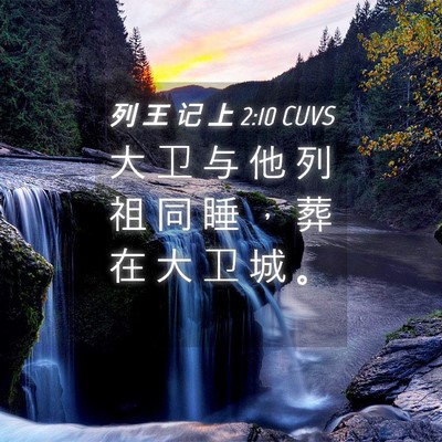 Picture 04 - 列 王 记 上 2:10 CUVS - 大 卫 与 他 列 祖 同 睡 ， 葬 在 大 - Bible Verse Picture