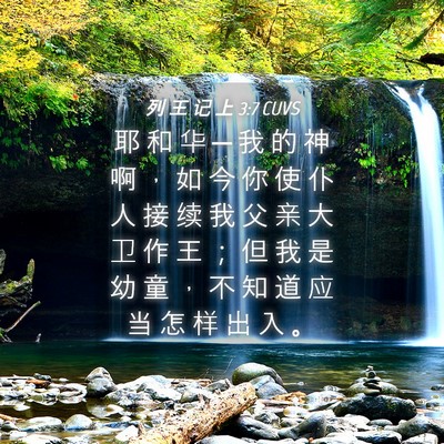 Picture 04 - 列 王 记 上 3:7 CUVS - 耶 和 华 ─ 我 的 神 啊 ， 如 今 你 - Bible Verse Picture