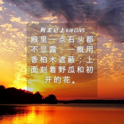 Picture 04 - 列 王 记 上 6:18 CUVS - 殿 里 一 点 石 头 都 不 显 露 ， 一 - Bible Verse Picture