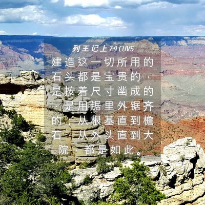Picture 04 - 列 王 记 上 7:9 CUVS - 建 造 这 一 切 所 用 的 石 头 都 是 - Bible Verse Picture