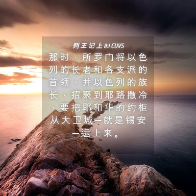 Picture 04 - 列 王 记 上 8:1 CUVS - 那 时 ， 所 罗 门 将 以 色 列 的 长 - Bible Verse Picture