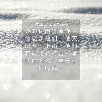 Picture 04 - 列 王 记 上 8:35 CUVS - 你 的 民 因 得 罪 你 ， 你 惩 罚 他 - Bible Verse Picture