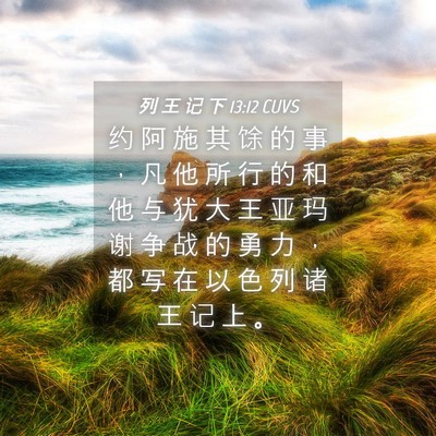 Picture 04 - 列 王 记 下 13:12 CUVS - 约 阿 施 其 馀 的 事 ， 凡 他 所 行 - Bible Verse Picture