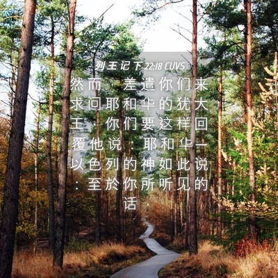 Picture 04 - 列 王 记 下 22:18 CUVS - 然 而 ， 差 遣 你 们 来 求 问 耶 和 - Bible Verse Picture