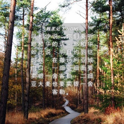 Picture 04 - 列 王 记 下 7:1 CUVS - 以 利 沙 说 ： 你 们 要 听 耶 和 华 - Bible Verse Picture