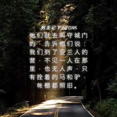 Picture 04 - 列 王 记 下 7:10 CUVS - 他 们 就 去 叫 守 城 门 的 ， 告 诉 - Bible Verse Picture