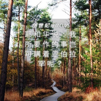 Picture 04 - 创 世 纪 18:17 CUVS - 耶 和 华 说 ： 我 所 要 作 的 事 岂 - Bible Verse Picture