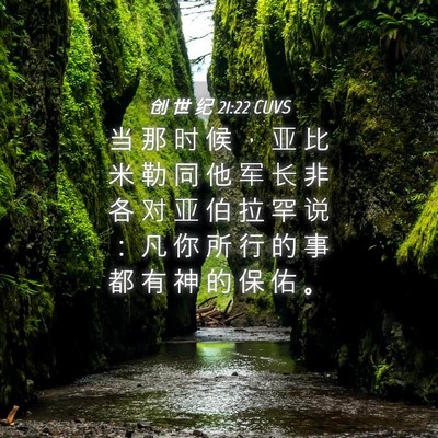 Picture 04 - 创 世 纪 21:22 CUVS - 当 那 时 候 ， 亚 比 米 勒 同 他 军 - Bible Verse Picture