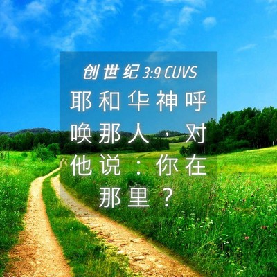 Picture 04 - 创 世 纪 3:9 CUVS - 耶 和 华 神 呼 唤 那 人 ， 对 他 说 - Bible Verse Picture