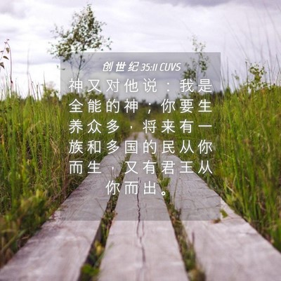 Picture 04 - 创 世 纪 35:11 CUVS - 神 又 对 他 说 ： 我 是 全 能 的 神 - Bible Verse Picture