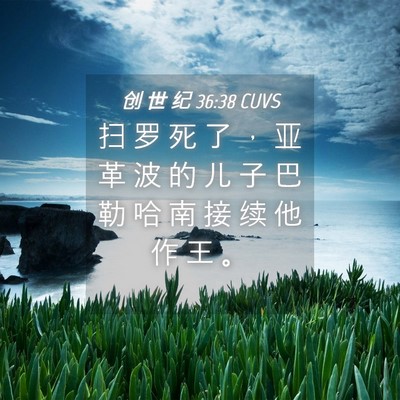 Picture 04 - 创 世 纪 36:38 CUVS - 扫 罗 死 了 ， 亚 革 波 的 儿 子 巴 - Bible Verse Picture