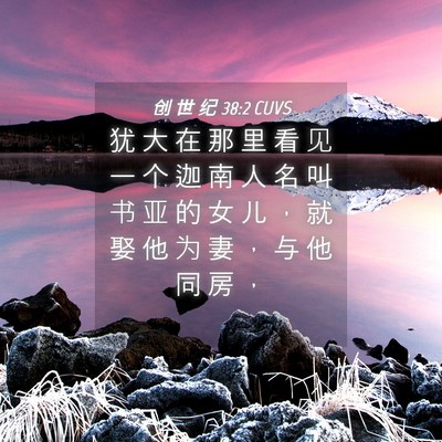 Picture 04 - 创 世 纪 38:2 CUVS - 犹 大 在 那 里 看 见 一 个 迦 南 人 - Bible Verse Picture