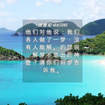 Picture 04 - 创 世 纪 40:8 CUVS - 他 们 对 他 说 ： 我 们 各 人 做 了 - Bible Verse Picture