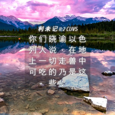 Picture 04 - 利 未 记 11:2 CUVS - 你 们 晓 谕 以 色 列 人 说 ， 在 地 - Bible Verse Picture