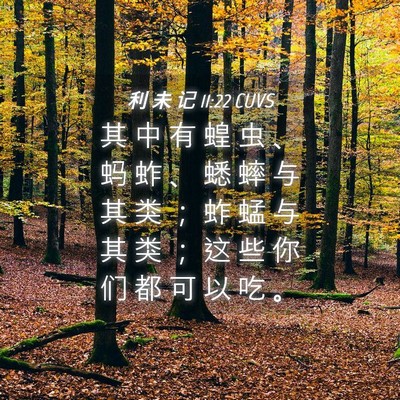 Picture 04 - 利 未 记 11:22 CUVS - 其 中 有 蝗 虫 、 蚂 蚱 、 蟋 蟀 与 - Bible Verse Picture