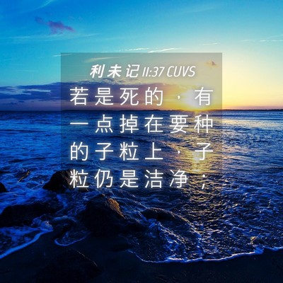 Picture 04 - 利 未 记 11:37 CUVS - 若 是 死 的 ， 有 一 点 掉 在 要 种 - Bible Verse Picture
