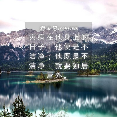 Picture 04 - 利 未 记 13:46 CUVS - 灾 病 在 他 身 上 的 日 子 ， 他 便 - Bible Verse Picture