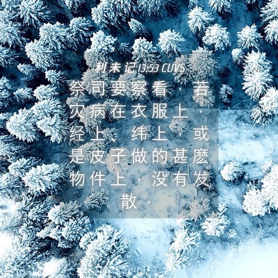 Picture 04 - 利 未 记 13:53 CUVS - 祭 司 要 察 看 ， 若 灾 病 在 衣 服 - Bible Verse Picture