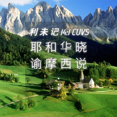 Picture 04 - 利 未 记 14:1 CUVS - 耶 和 华 晓 谕 摩 西 说 - Bible Verse Picture