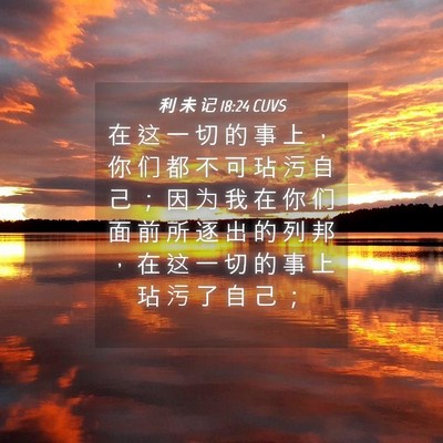 Picture 04 - 利 未 记 18:24 CUVS - 在 这 一 切 的 事 上 ， 你 们 都 不 - Bible Verse Picture