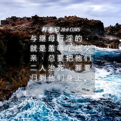 Picture 04 - 利 未 记 20:11 CUVS - 与 继 母 行 淫 的 ， 就 是 羞 辱 了 - Bible Verse Picture