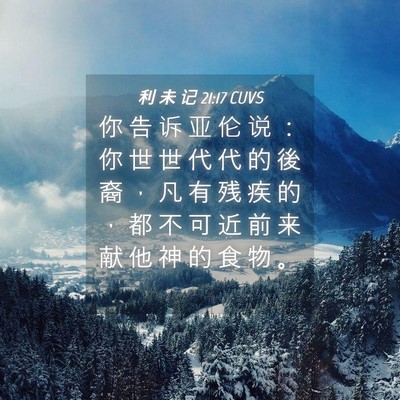 Picture 04 - 利 未 记 21:17 CUVS - 你 告 诉 亚 伦 说 ： 你 世 世 代 代 - Bible Verse Picture
