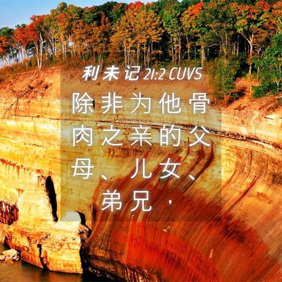 Picture 04 - 利 未 记 21:2 CUVS - 除 非 为 他 骨 肉 之 亲 的 父 母 、 - Bible Verse Picture