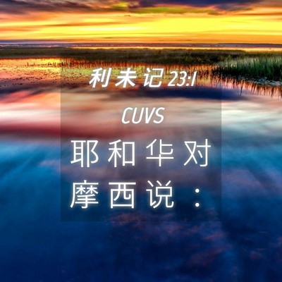 Picture 04 - 利 未 记 23:1 CUVS - 耶 和 华 对 摩 西 说 - Bible Verse Picture