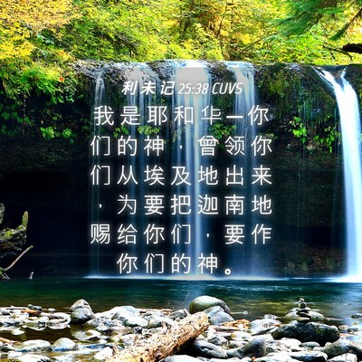 Picture 04 - 利 未 记 25:38 CUVS - 我 是 耶 和 华 ─ 你 们 的 神 ， 曾 - Bible Verse Picture
