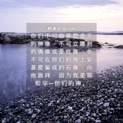 Picture 04 - 利 未 记 26:1 CUVS - 你 们 不 可 做 甚 麽 虚 无 的 神 像 - Bible Verse Picture
