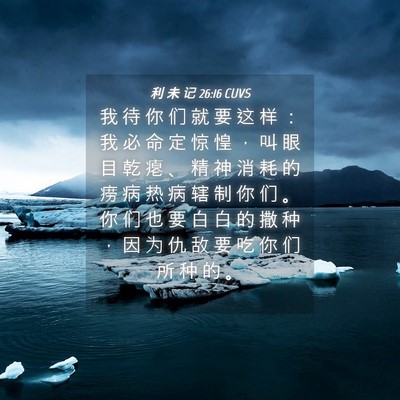 Picture 04 - 利 未 记 26:16 CUVS - 我 待 你 们 就 要 这 样 ： 我 必 命 - Bible Verse Picture