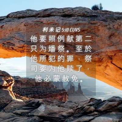 Picture 04 - 利 未 记 5:10 CUVS - 他 要 照 例 献 第 二 只 为 燔 祭 。 - Bible Verse Picture