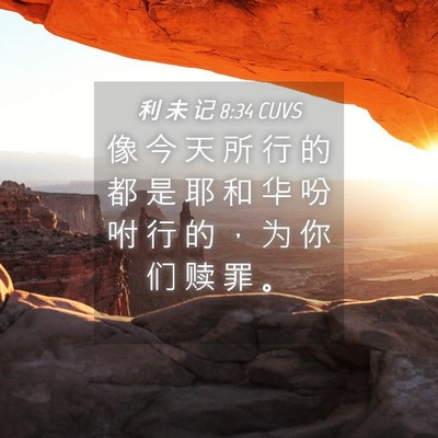 Picture 04 - 利 未 记 8:34 CUVS - 像 今 天 所 行 的 都 是 耶 和 华 吩 - Bible Verse Picture