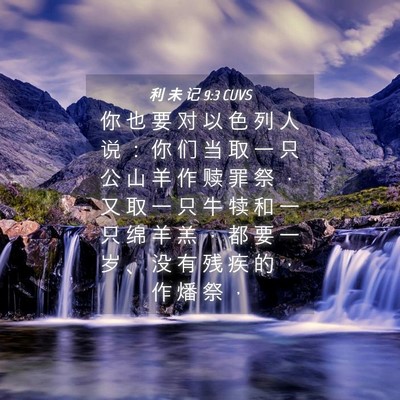 Picture 04 - 利 未 记 9:3 CUVS - 你 也 要 对 以 色 列 人 说 ： 你 们 - Bible Verse Picture