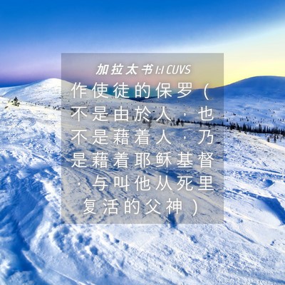Picture 04 - 加 拉 太 书 1:1 CUVS - 作 使 徒 的 保 罗 （ 不 是 由 於 人 - Bible Verse Picture