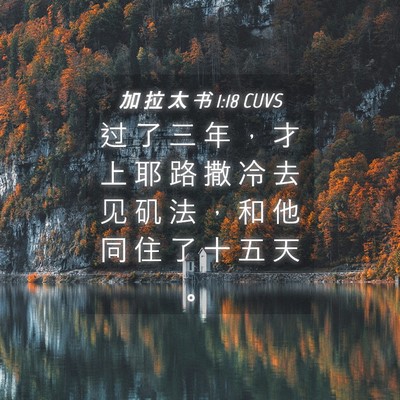 Picture 04 - 加 拉 太 书 1:18 CUVS - 过 了 三 年 ， 才 上 耶 路 撒 冷 去 - Bible Verse Picture