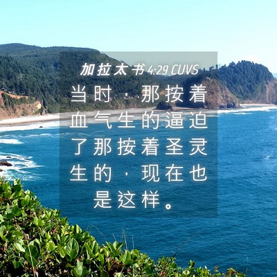 Picture 04 - 加 拉 太 书 4:29 CUVS - 当 时 ， 那 按 着 血 气 生 的 逼 迫 - Bible Verse Picture