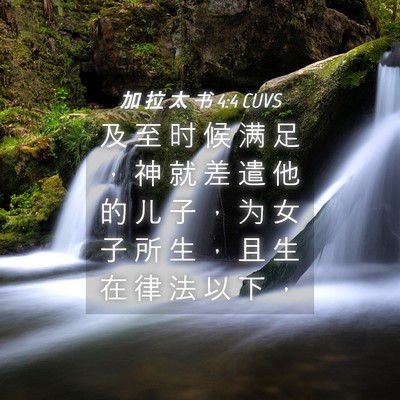 Picture 04 - 加 拉 太 书 4:4 CUVS - 及 至 时 候 满 足 ， 神 就 差 遣 他 - Bible Verse Picture