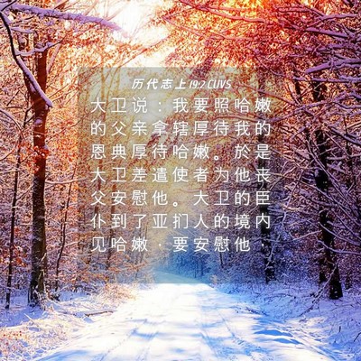Picture 04 - 历 代 志 上 19:2 CUVS - 大 卫 说 ： 我 要 照 哈 嫩 的 父 亲 - Bible Verse Picture